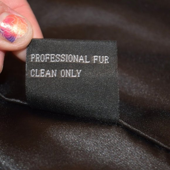 Beautiful Rabbit shrug wrap black rabbit fur, leather, and Rhinestones - Picture 8 of 9